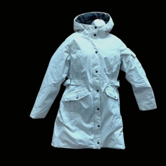HOST PICK !!!  -  EDDIE BAUER  White DOWN Parka Winter Coat Size Medium - Picture 1 of 16